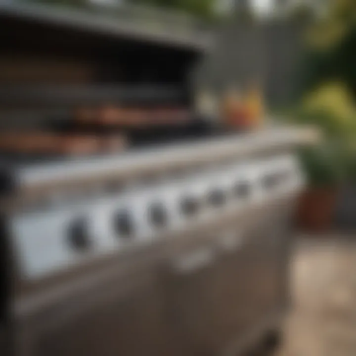 Sleek Stainless Steel Gas Grill with Rotisserie