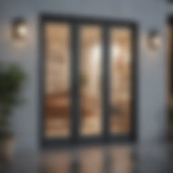 Close-up of diverse materials used in French door designs