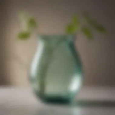 Minimalist glass vase with organic shape