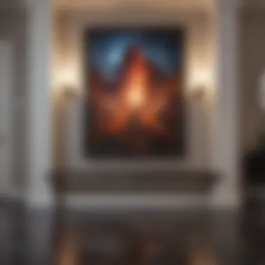 Statement Art Piece Adorning Foyer Wall Statement Art Piece Adorning Foyer Wall