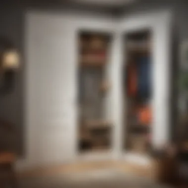 Categorized Entryway Closet with Decorative Touches Beautifully categorized entryway closet with decorative elements