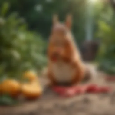 Herbal Repellents for Squirrel Deterrence Natural deterrents like herbs and spices in a garden setting