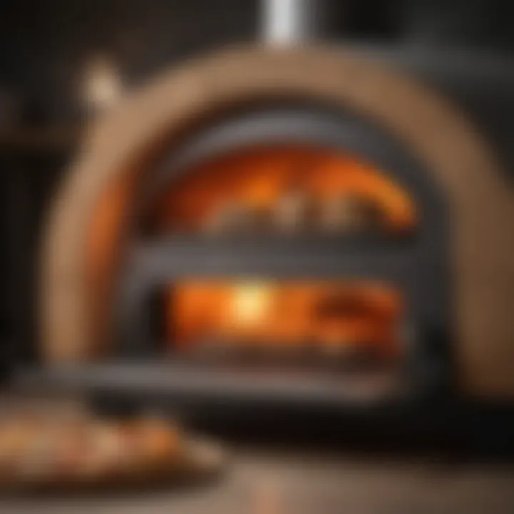 Temperature control system in wood pellet pizza oven