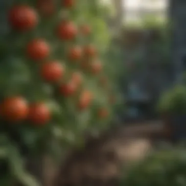 Showcasing Thriving Tomato Plants Healthy tomato plants thriving in a garden