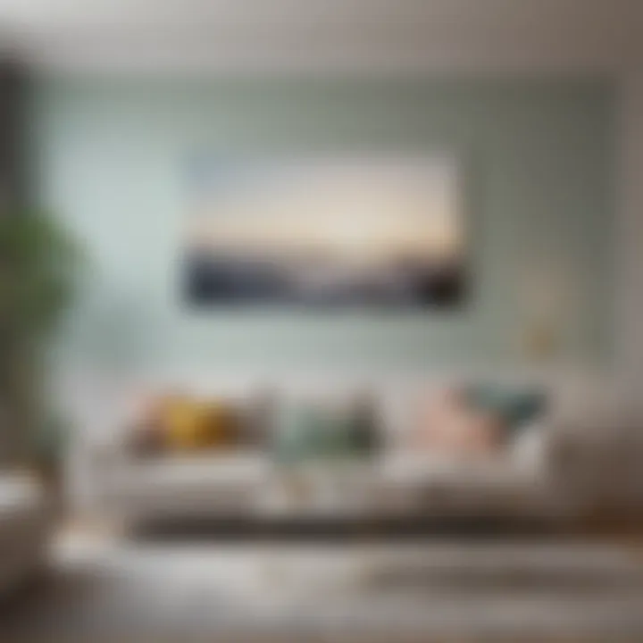 A harmonious color palette enhancing the simplicity of a living room