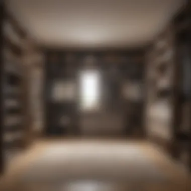 Thoughtful Layout for Functionality Elegant layout design of a walk-in closet