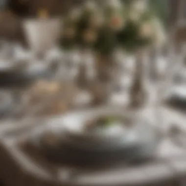 Elegant table setting featuring high-end silverware and fine china