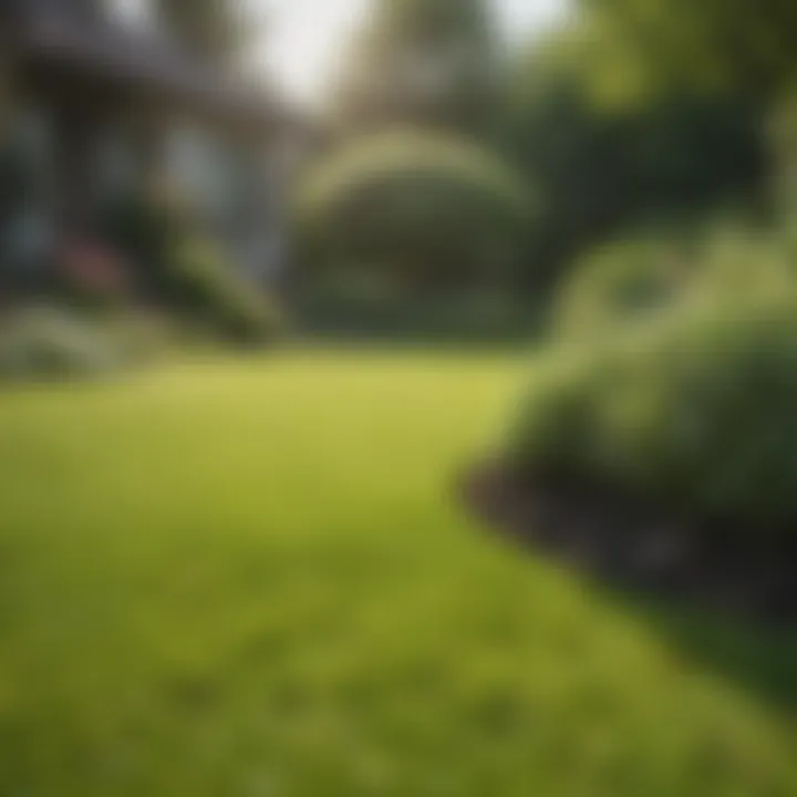 A vibrant lawn after successful reseeding