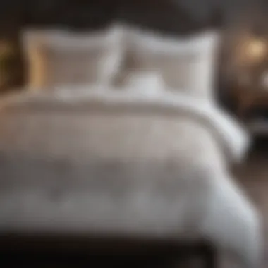 Stylish Duvet Cover Stylish duvet cover with intricate patterns on a well-made bed