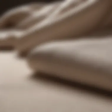 Close-up of high thread count fabric showcasing softness