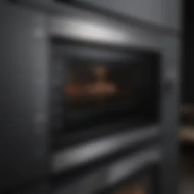 Close-up of digital controls and touchscreen interface of a smart oven