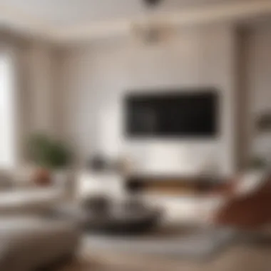Neutral Harmony Minimalist modern living room with neutral tones