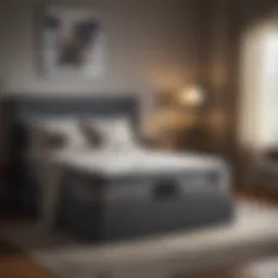 Luxurious twin mattress in elegant bedroom setting