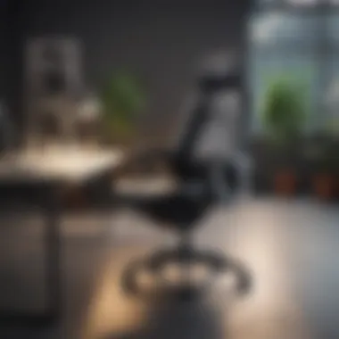 Sleek Ergonomic Chair in Contemporary Office Modern ergonomic chair in contemporary office setting