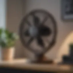 Modern sleek design of a room fan