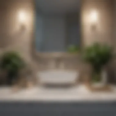 Stylish Arrangement with Decorative Touches Stylish under sink arrangement with decorative elements