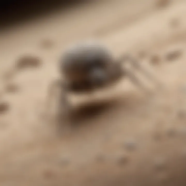 Close-up of Dust Mites on Fabric