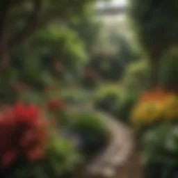 Vibrant seasonal plants in a well-designed garden showcasing diversity