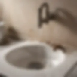 Clogged sink drain with debris