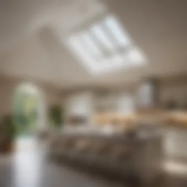 Vaulted Ceiling Kitchen with Skylight