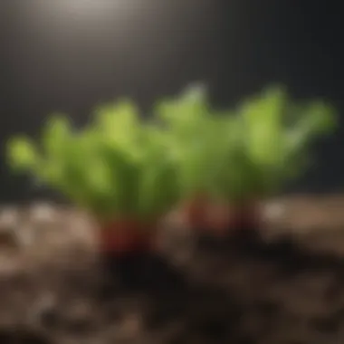 Vibrant Lettuce Seedling Shoots