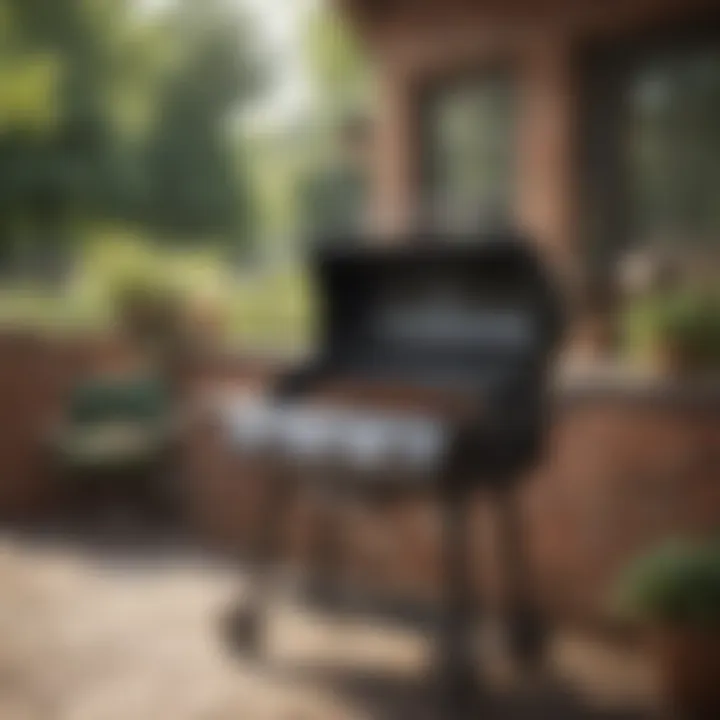 Vintage Brick BBQ Grill in a Cozy Outdoor Space