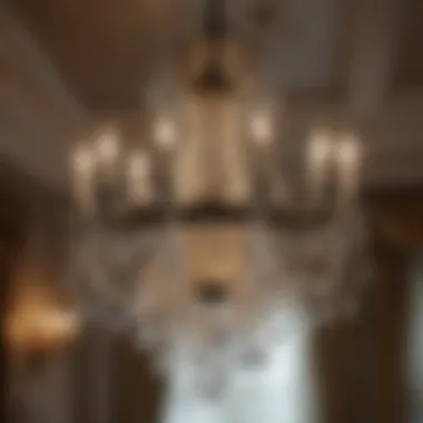 Vintage Crystal Chandelier in Luxurious Setting