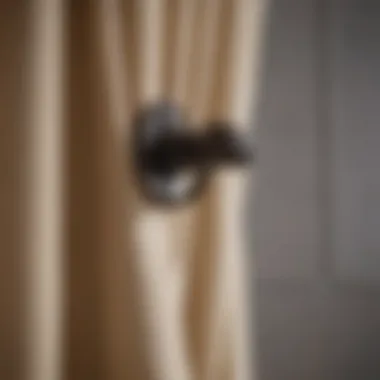 Vintage-inspired wall bracket for curtain rod in retro decor