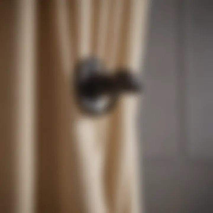 Vintage-inspired wall bracket for curtain rod in retro decor