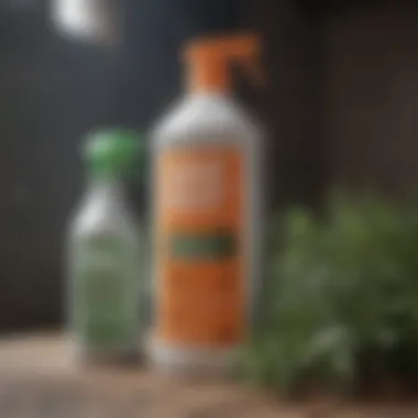 Different types of weed killer products displayed