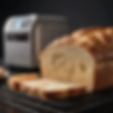 Close-up of unique features in Zojirushi bread maker